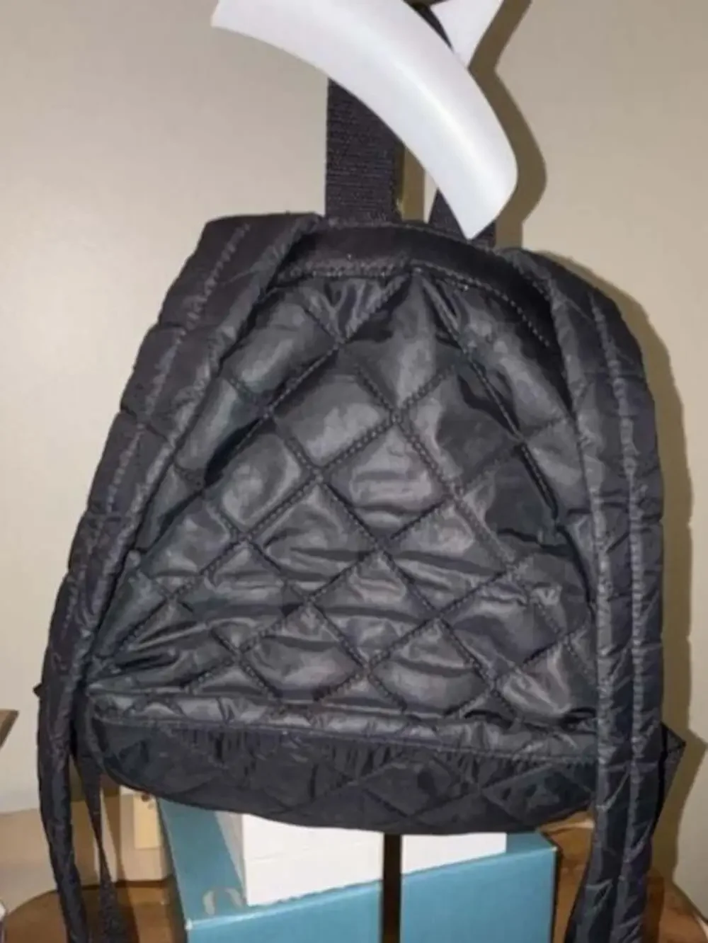 Kate Spade New York Ellie Quilted Nylon Black Large Flap Backpack